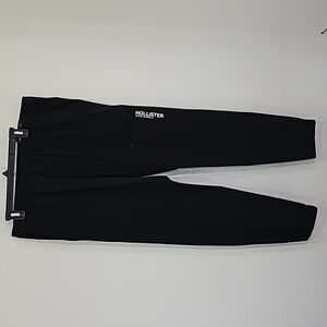 Hollister Jogger Elastic Waist  Zipper Pockets Pull-on Pants Size XL Black
